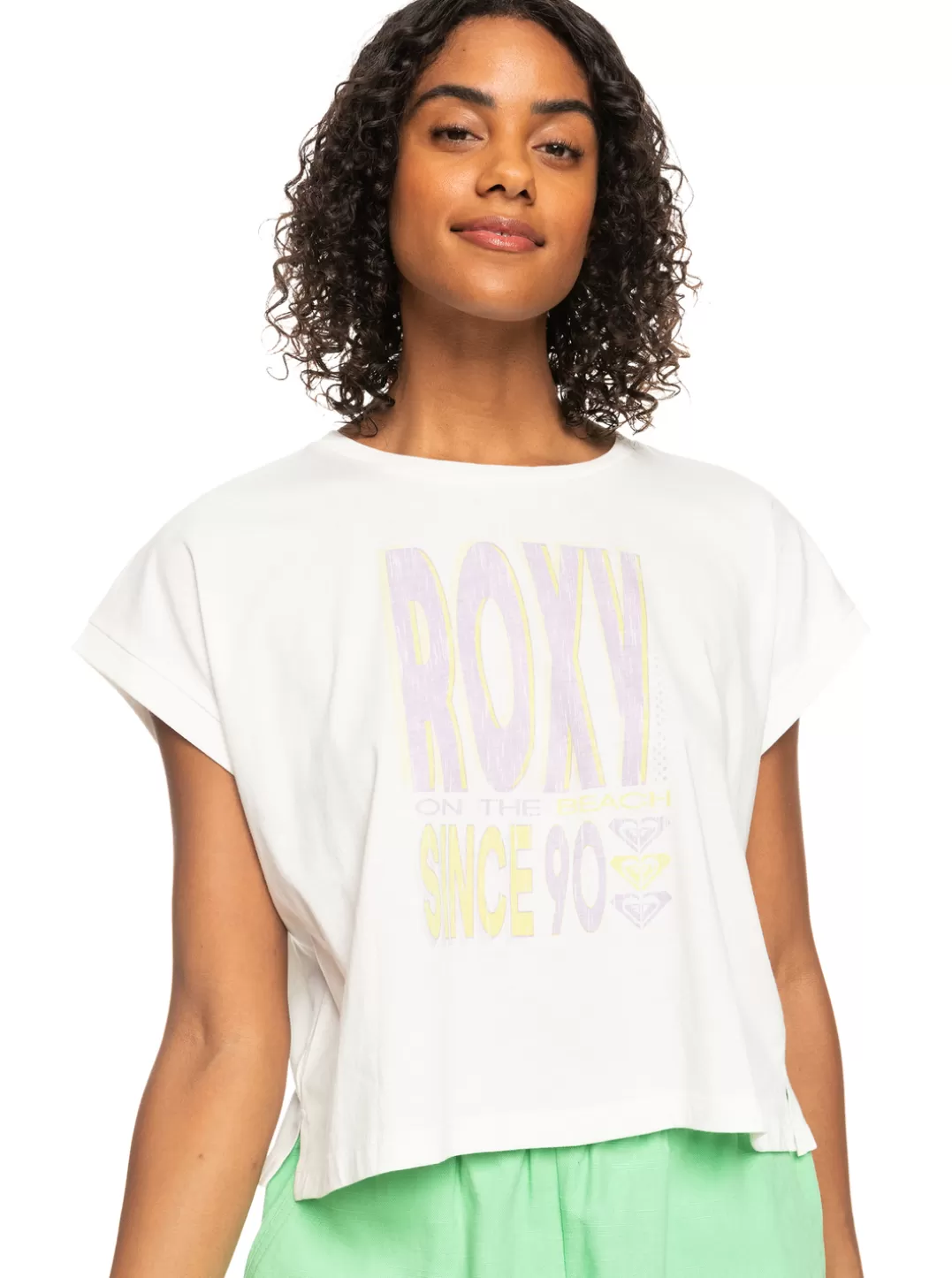 Alone On The Beach - Boxy T-Shirt Voor Dames*Roxy Best Sale