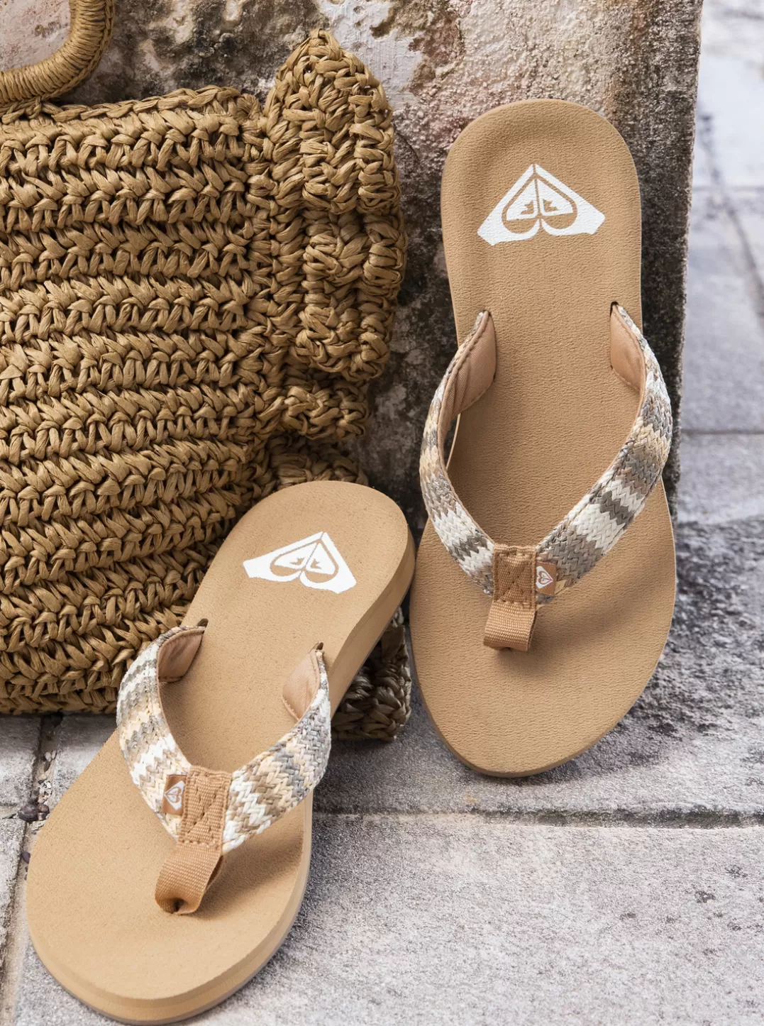 Porto Raffia - Teenslippers Voor Dames*Roxy Flash Sale