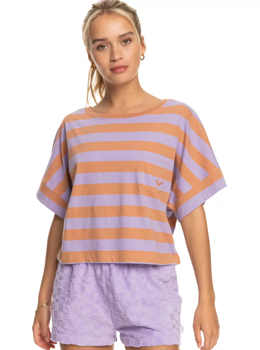 Stripy Sand - T-Shirt Voor Dames*Roxy Cheap