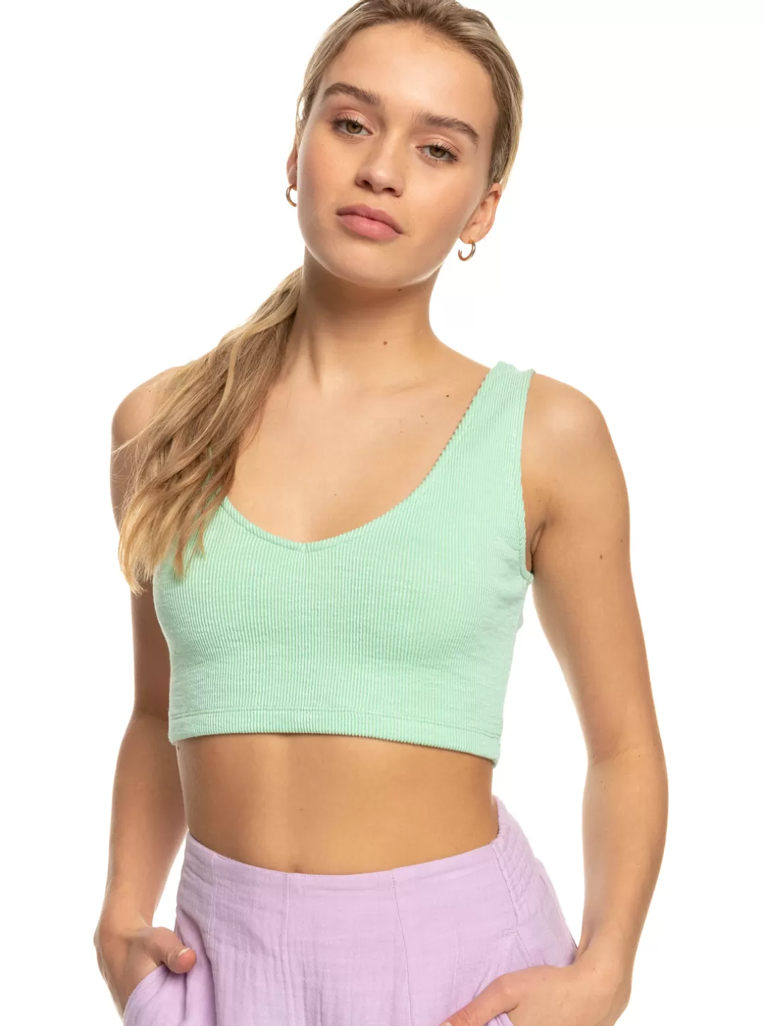 Time To Move - Ribgebreide Strappy Top Voor Dames*Roxy Cheap