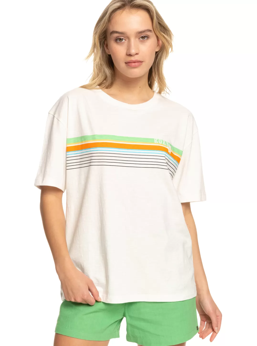 Vibrations Beach - T-Shirt Voor Dames*Roxy Outlet